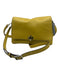 Tory Burch Chartreuse Yellow Leather Flap Top Multiple Straps Magnetic Close Bag Chartreuse Yellow