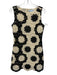 Hill House Size S Cream Beige & Black Polyester Crochet Overlay Sleeveless Dress Cream Beige & Black / S