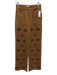 The Noli Shop Size 26 Tan Brown Polyester Blend Faux Suede Studded Pants Tan Brown / 26