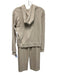 Splendid Collection Size XS/S Taupe Beige Viscose Blend Knit Zip Up Pant Set Taupe Beige / XS/S