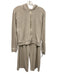 Splendid Collection Size XS/S Taupe Beige Viscose Blend Knit Zip Up Pant Set Taupe Beige / XS/S