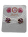 Lisi Lerch Pink & Gold 18k Gold Plated Floral Crystal Stud Post Back Earrings Pink & Gold
