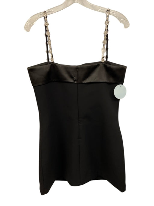 Hill House Size S Black & Clear Polyester & Spandex Bedazzled Bow Detail Dress Black & Clear / S