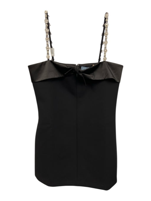 Hill House Size S Black & Clear Polyester & Spandex Bedazzled Bow Detail Dress Black & Clear / S