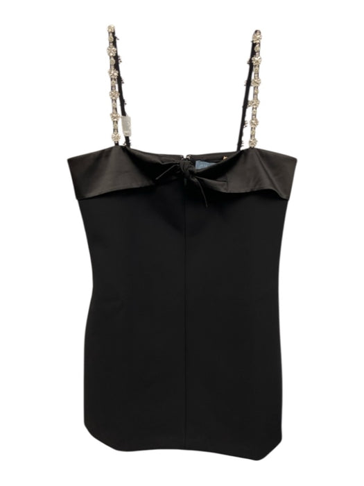 Hill House Size S Black & Clear Polyester & Spandex Bedazzled Bow Detail Dress Black & Clear / S