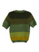 Allison Size S Green Viscose & Polyester Short Sleeve Knit Button Up Cardigan Green / S