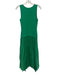 Ramy Brook Size XS Green Polyester Pleated Knit Sleeveless Midi Dress Green / XS