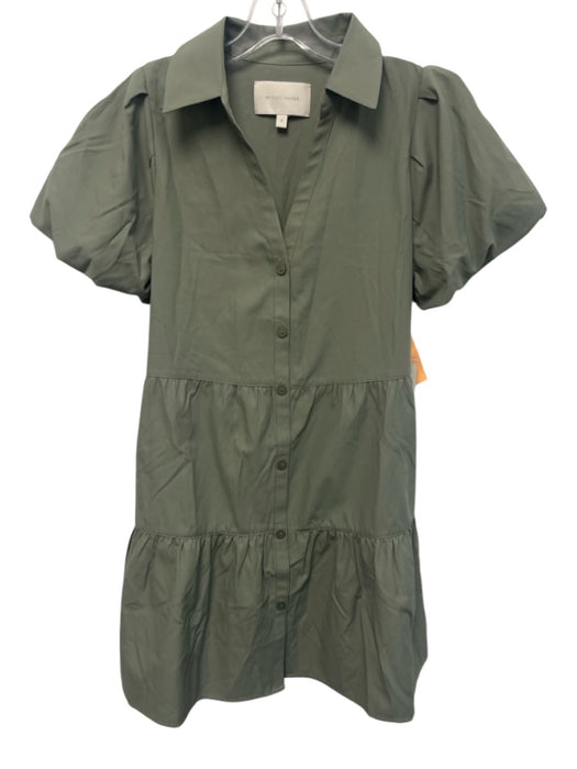 Brochu Walker Size S Sage green Polyester Blend Button Down Gathered Dress Sage green / S