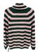 Buru Size Small Pink & Green Cotton Blend Long Sleeve Striped Crochet Sweater Pink & Green / Small