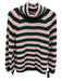 Buru Size Small Pink & Green Cotton Blend Long Sleeve Striped Crochet Sweater Pink & Green / Small