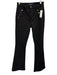 Ramy Brook Size 26 Black Cotton Denim High Rise Sailor Buttons Bootcut Jeans Black / 26