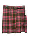 Boden Size 2R Pink & Green Wool Blend Plaid Buckle Detail Pleated Mini Skirt Pink & Green / 2R