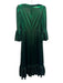 Pomander Place Size S Green Polyester Blend Metallic Shimmer 3/4 Sleeve Dress Green / S