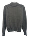 Lusso Cashmere Size S Gray & Red Acrylic Knit Logo Mock Neck Ribbed Hem Sweater Gray & Red / S