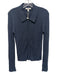 Splendid Size M Dark Blue Cashmere Blend Ribbed Knit Zip Front Cardigan Sweater Dark Blue / M