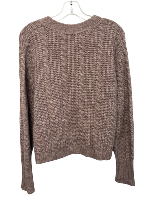 Roller Rabbit Size S Dusty Pink Alpaca Blend Ribbed Knit Button Front Sweater Dusty Pink / S