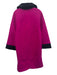 Kristinit Size S Magenta Pink & Black Wool Blend Toggle Buttons Long Coat Magenta Pink & Black / S
