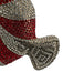 Red, White & Gold Metal Rhinestone Embellished Peppermint Minaudiere Bag Red, White & Gold