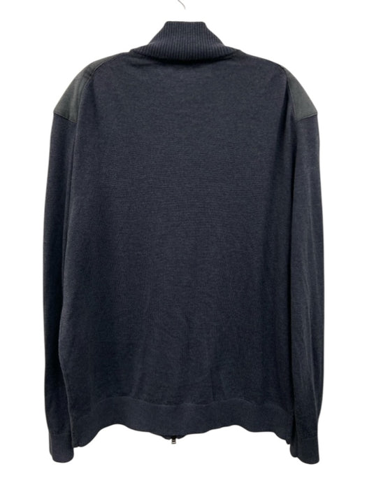 Stitch Size XL Gray Merino Wool Solid Zipper Men's Sweater Gray / XL