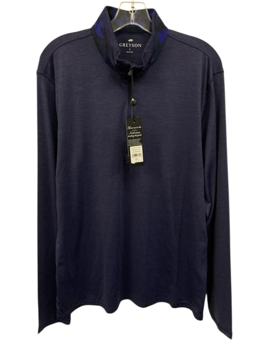Greyson NWT Size L Purple Nylon Heathered Quarter Zip Men's Long Sleeve Shirt Purple / L