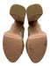 Pelle Moda Shoe Size 9 Beige & Tan Leather Suede open toe Scalloped Pumps Beige & Tan / 9