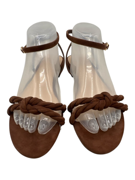 Tuckernuck Shoe Size 9 Dark Brown Leather Upper open toe Braided Sandals Dark Brown / 9