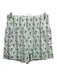 Hill House Size Small Green & White Cotton Elastic Waist Floral High Rise Shorts Green & White / Small