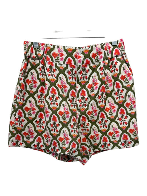 CROSBY by Mollie Burch Size Small Green, Pink, Orange & Black Linen Blend Shorts Green, Pink, Orange & Black / Small