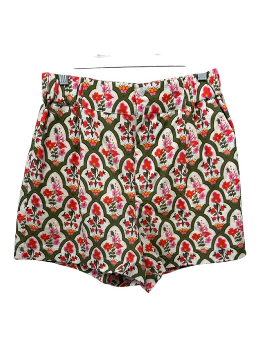 CROSBY by Mollie Burch Size Small Green, Pink, Orange & Black Linen Blend Shorts Green, Pink, Orange & Black / Small