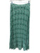 Roller Rabbit Size XS Green & White Polyester Back Zip Floral Pleated Midi Skirt Green & White / XS