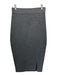 Milly Size Small Gray Viscose Blend Elastic Waist Heathered Side Slit Midi Skirt Gray / Small