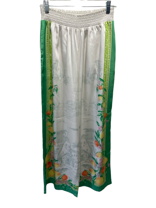Current Air Size XS/S Green, White, Yellow Polyester Elastic Waist Tank Pant Set Green, White, Yellow / XS/S