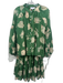 Olivia James Size Small Green, Beige, Brown Cotton Smocked Waist Band Skirt Set Green, Beige, Brown / Small