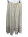 Marie Oliver Size XS Beige Cotton Blend Elastic Waist Eyelet Wide Leg Pants Beige / XS