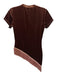 Mason's Daughter Size XS Brown & Blush Polyester Blend Short Sleeve Fringe Top Brown & Blush / XS