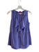 Rebecca Taylor Size 4 Purple Silk Sleeveless V Neck Ruffle Detail Peplum Top Purple / 4
