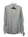 Prada Size 38 Blue & White Cotton Striped Button Down Men's Long Sleeve Shirt 38