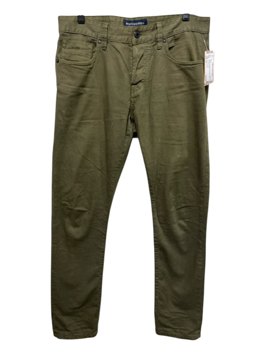 Scotch & Soda Size 31 Green Cotton Blend Solid Jean Men's Pants Green / 31