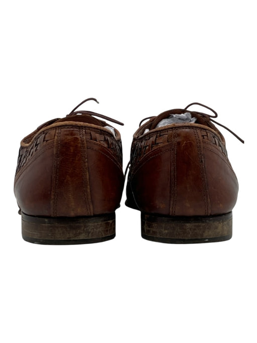 Baliggio Shoe Size Est 9 Brown Leather Woven Lace Up Men's Shoes Brown / Est 9