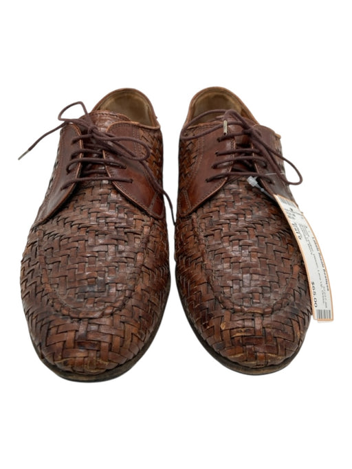 Baliggio Shoe Size Est 9 Brown Leather Woven Lace Up Men's Shoes Brown / Est 9