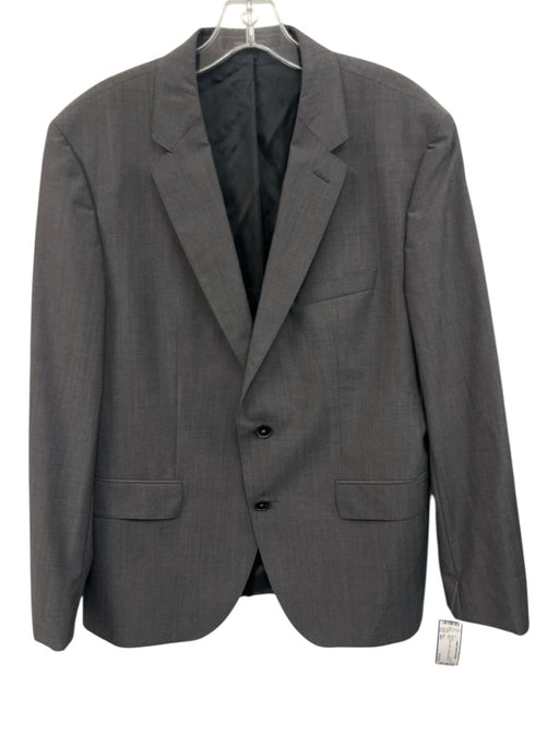 Boss Gray Wool Solid 2 Button Men's Blazer Gray / 40s