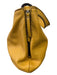 Plinio Visona Mustard Yellow Leather Wood Detail Contrast Stiching Shoulder Bag Mustard Yellow / Medium