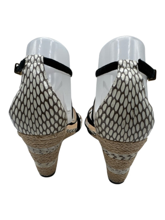 Alexandre Birman Shoe Size 39.5 Cream, Black, Brown Leather & Suede Sandals Cream, Black, Brown / 39.5
