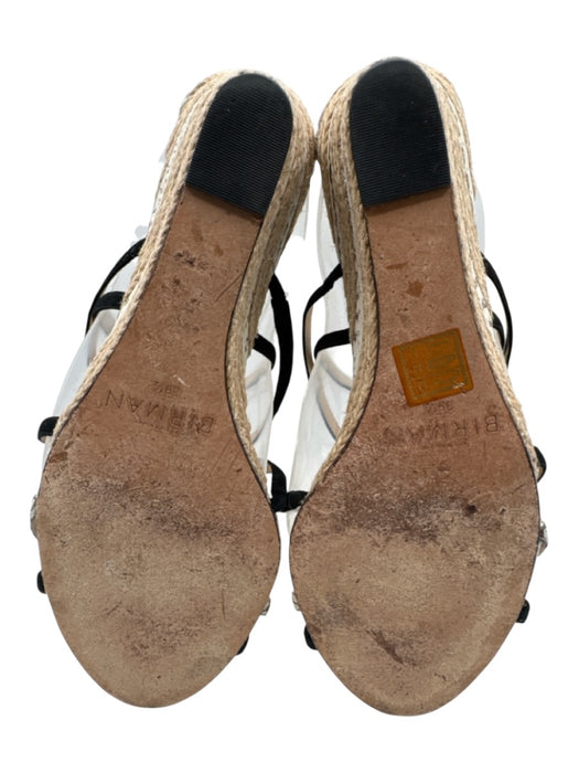 Alexandre Birman Shoe Size 39.5 Cream, Black, Brown Leather & Suede Sandals Cream, Black, Brown / 39.5