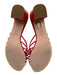 Stuart Weitzman Shoe Size 9 Red & Lavender Leather Strappy Knot Mule Sandals Red & Lavender / 9