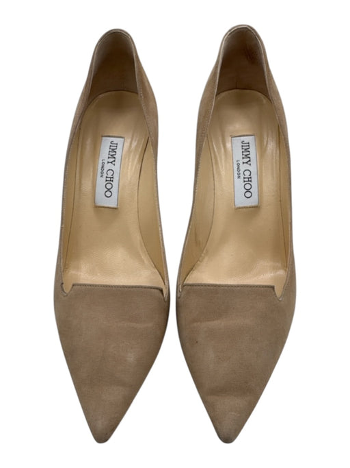 Jimmy Choo Shoe Size 39 Beige Suede Pointed Toe Stiletto Pumps Beige / 39