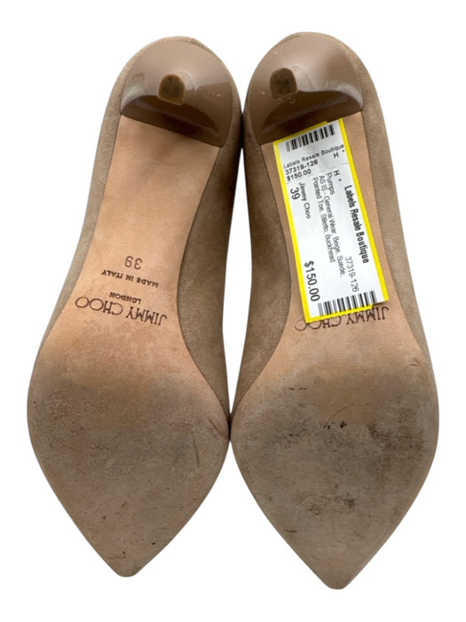 Jimmy Choo Shoe Size 39 Beige Suede Pointed Toe Stiletto Pumps Beige / 39