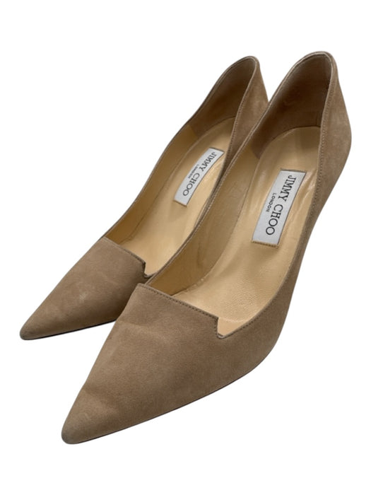 Jimmy Choo Shoe Size 39 Beige Suede Pointed Toe Stiletto Pumps Beige / 39