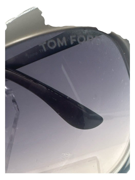 Tom Ford Beige Acetate Gradient Smokey Lens Gun Metal Sunglasses Beige
