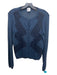 Red Valentino Size S Navy Lace Panels Button Front Long Sleeve Sweater Navy / S